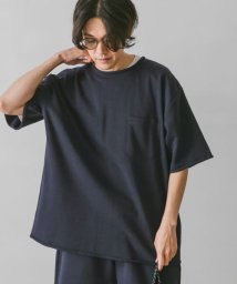 URBAN RESEARCH DOORS(アーバンリサーチドアーズ)/【セットアップ対応商品】ミニ裏毛アスレチックTシャツ/NAVY