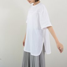 miniministore(ミニミニストア)/チュニックtシャツ レディース スリット/ホワイト