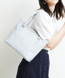 MK MICHEL KLEIN BAG(エムケーミッシェルクランバッグ)/[2WAY]フェイクレザートートバッグ/ライトブルー