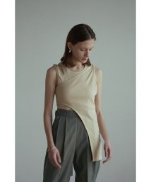 CLANE(クラネ)/2WAY NUANCE CUT TOPS/BEIGE