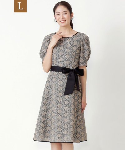 【L】レースフラワー刺繍 ドレス