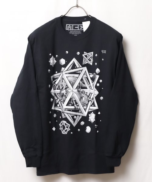 ar/mg(エーアールエムジー)/【W】【it】【UT13】【GILDAN】【LS2031】M.C.ESCHER L/S TEE/ブラック