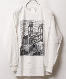 ar/mg(エーアールエムジー)/【W】【it】【UT13】【GILDAN】【LS2031】M.C.ESCHER L/S TEE/ホワイト