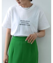 Re:EDIT(リエディ)/[日本製]メッセージロゴTシャツ/ホワイト