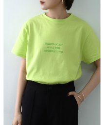 Re:EDIT(リエディ)/[日本製]メッセージロゴTシャツ/グリーン