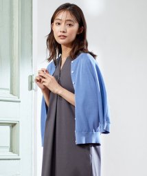 J.PRESS LADIES（LARGE SIZE）(J．プレス　レディス（大きいサイズ）)/【洗える・抗菌防臭】コットンアセテート ドルマン カーディガン/ブルー系