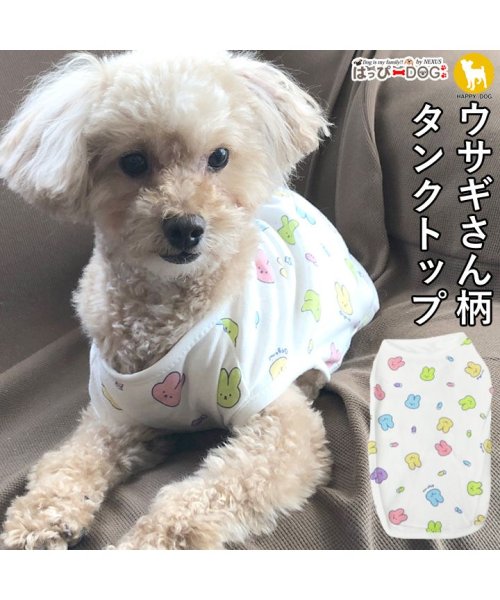 セール 犬 服 犬服 いぬ 犬の服 着せやすい タンクトップ うさぎ ウサギ ドッグウェア 春 夏 春夏 春服 夏服 春物 夏物 男の子 小型犬 中型犬 はっぴーdog Happy Dog Magaseek