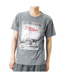 MAC HOUSE(men)(マックハウス（メンズ）)/T－GRAPHICS ティーグラフィックス フォトプリント半袖Tシャツ EJ223－MC304/ブルー