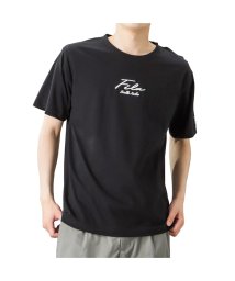 MAC HOUSE(men)(マックハウス（メンズ）)/FILA フィラ 筆記体ロゴ刺繍Tシャツ FH8007－EC/ブラック