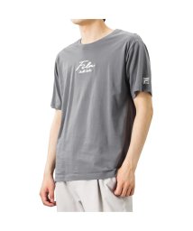 MAC HOUSE(men)(マックハウス（メンズ）)/FILA フィラ 筆記体ロゴ刺繍Tシャツ FH8007－EC/グレー