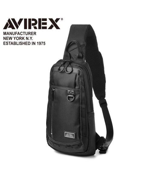 AVIREX(AVIREX)/アヴィレックス アビレックス バッグ ボディバッグ ワンショルダーバッグ メンズ ミリタリー 斜めがけ かっこいい AVIREX AX2051/ブラック