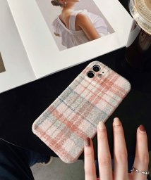 shopnikoniko/タータンチェック スマホケース ma 【即納】 アイフォン スマホ カバー ケース チェック フェルト iPhoneケース iPhone11 iPhone12 /504772947