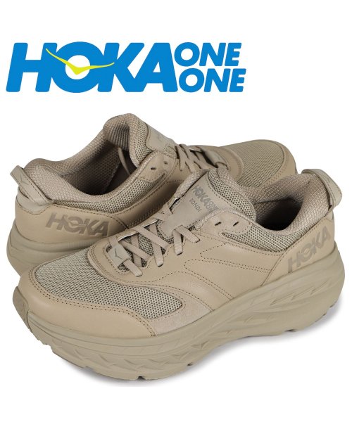 HOKA ONE ONE ホカオネオネ ボンダイ エル スニーカー メンズ BONDI L ベージュ 1110538 ONE HOKA ボンダイ BONDI ホカオネオネ エル