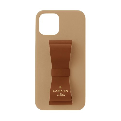 LANVIN en Bleu(Smartphone case)(ランバンオンブルー（スマホケース）)/LANVIN en Bleu － Slim Wrap Case Stand & Ring Ribbon 2－Tone for iPhone 13 [ Retro/テラコッタ系