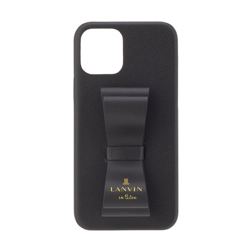 LANVIN en Bleu(Smartphone case)(ランバンオンブルー（スマホケース）)/LANVIN en Bleu － Slim Wrap Case Stand & Ring Ribbon for iPhone 13 Pro Max [ Blac/ブラック