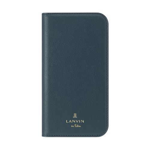 LANVIN en Bleu(Smartphone case)(ランバンオンブルー（スマホケース）)/LANVIN en Bleu － Folio Case Stand & Ring Ribbon 2－Tone for iPhone 13 Pro [ Navy//ネイビー系