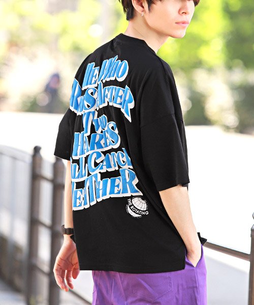 セール 発泡ヴィンテージロゴプリントポケット半袖tシャツ Tシャツ メンズ 半袖 グラフィック ロゴ 発泡プリント ポケット ラグスタイル Luxstyle Magaseek