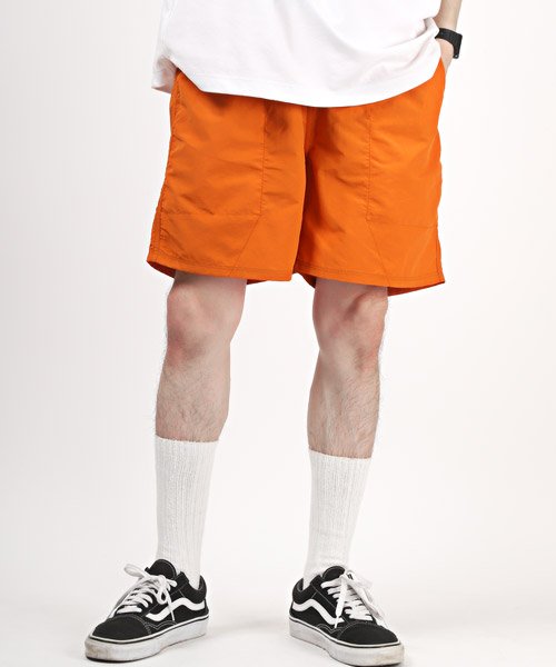 セール 製品染めナイロンショーツ ショートパンツ メンズ ナイロンパンツ イージーパンツ 軽量 タイダイ染め 無地 ラグスタイル Luxstyle Magaseek