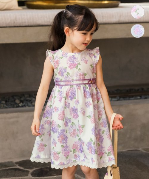 セール あじさいプリントワンピース エニファム キッズ Anyfam Kids Magaseek