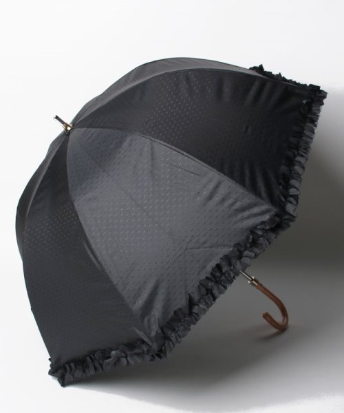 LANVIN en Bleu(umbrella)(ランバンオンブルー（傘）)/晴雨兼用日傘　”ドビーフリル”/ブラック