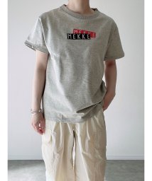 MEKKE(メッケ)/MEKKEボックスロゴTシャツ（低身長向け）/杢グレー