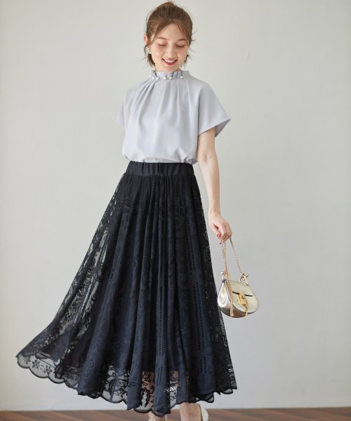 裾スカラップカットボリュームレースチュールスカート トッコクローゼット Tocco Closet Magaseek