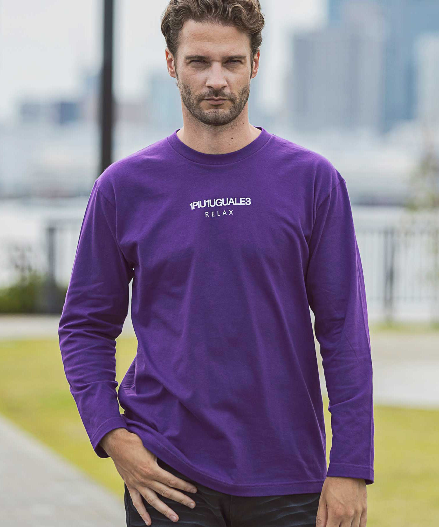 フロントロゴプリント長袖Tシャツ(504775494)｜HANKYU MEN'S / 阪急メンズ