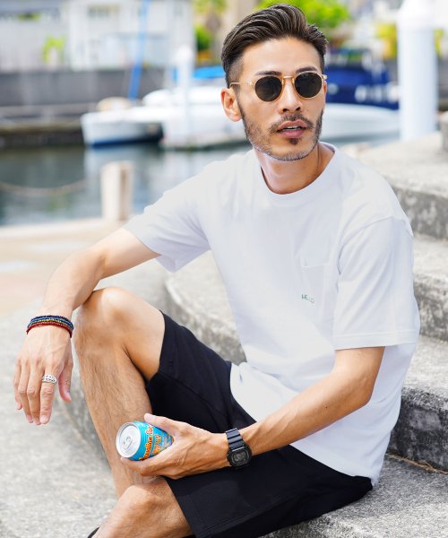 オリジナル Hellotシャツ マイクロ ロゴ ポケット ワンポイント Tシャツ メンズ おしゃれ ティーシャツ 半袖 カットソー トップス クルーネック ジギーズショップ Jiggys Shop Magaseek