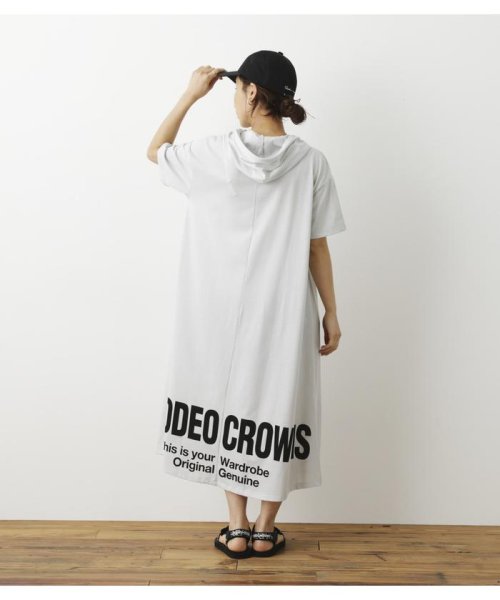 RODEO CROWNS WIDE BOWL(ロデオクラウンズワイドボウル)/フレアフードTシャツワンピース/L/TGRY1