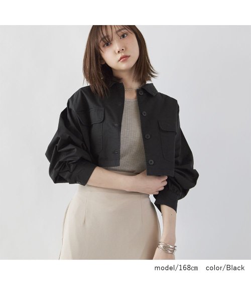 アウター ジャケット レディース シャツジャケット ショート丈 ボリューム袖 Cpoジャケット シャツ 羽織 クロップド丈 代 30代 40代 春 夏 春夏 リジュール Rejoule Magaseek
