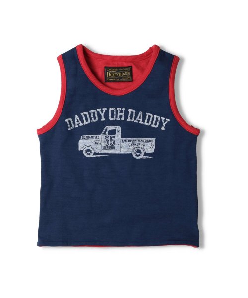 DaddyOhDaddy(ダディオダディ)/【子供服】 Daddy Oh Daddy (ダディオダディ) 車・ロゴリバーシブルタンクトップ 90cm～150cm V36960/ネイビー