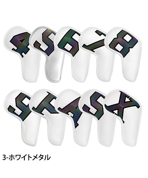 セール ゴルフ アイアンヘッドカバー10個セット ヘッドカバー アイアンカバー メンズ レディース ラウンド 小物 ナンバリング番号 おしゃれ かわいい トップイズム Topism Magaseek
