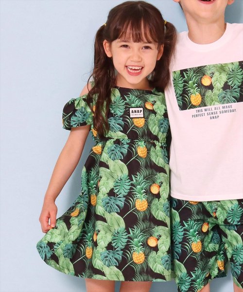 セール パイナップル柄肩開きワンピース アナップキッズ Anap Kids Magaseek
