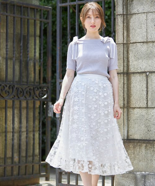 3ｄフラワーレースチュールスカート トッコクローゼット Tocco Closet Magaseek