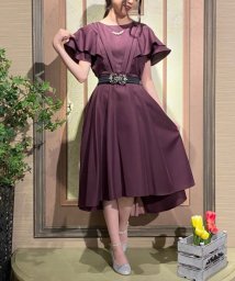 袖付バックプリーツドレス アクシーズファム Axes Femme Magaseek