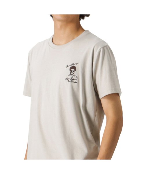 MAC HOUSE(men)(マックハウス（メンズ）)/T－GRAPHICS ティーグラフィックス ワンポイント刺繍半袖Tシャツ EJ223－MC306/グレージュ