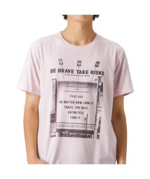 MAC HOUSE(men)(マックハウス（メンズ）)/T－GRAPHICS ティーグラフィックス フォトプリント半袖Tシャツ EJ223－MC309/ピンク