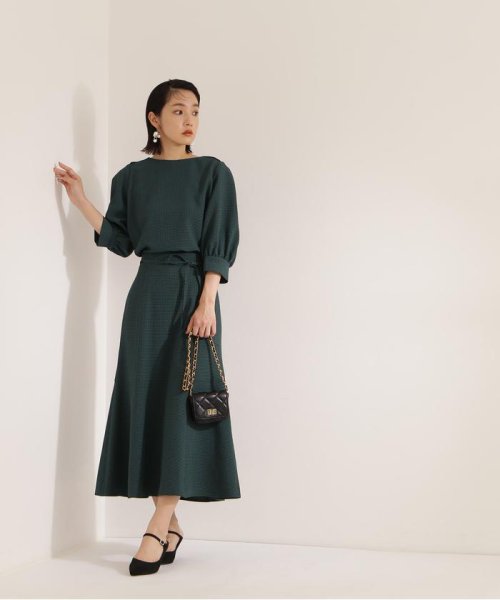 セール】オータムミニギンガムスカート(504778668) ナチュラルビューティーベーシック(NATURAL BEAUTY BASIC) MAGASEEK NATURAL BEAUTY BASIC グリーン 鳥柄 ワンピース M