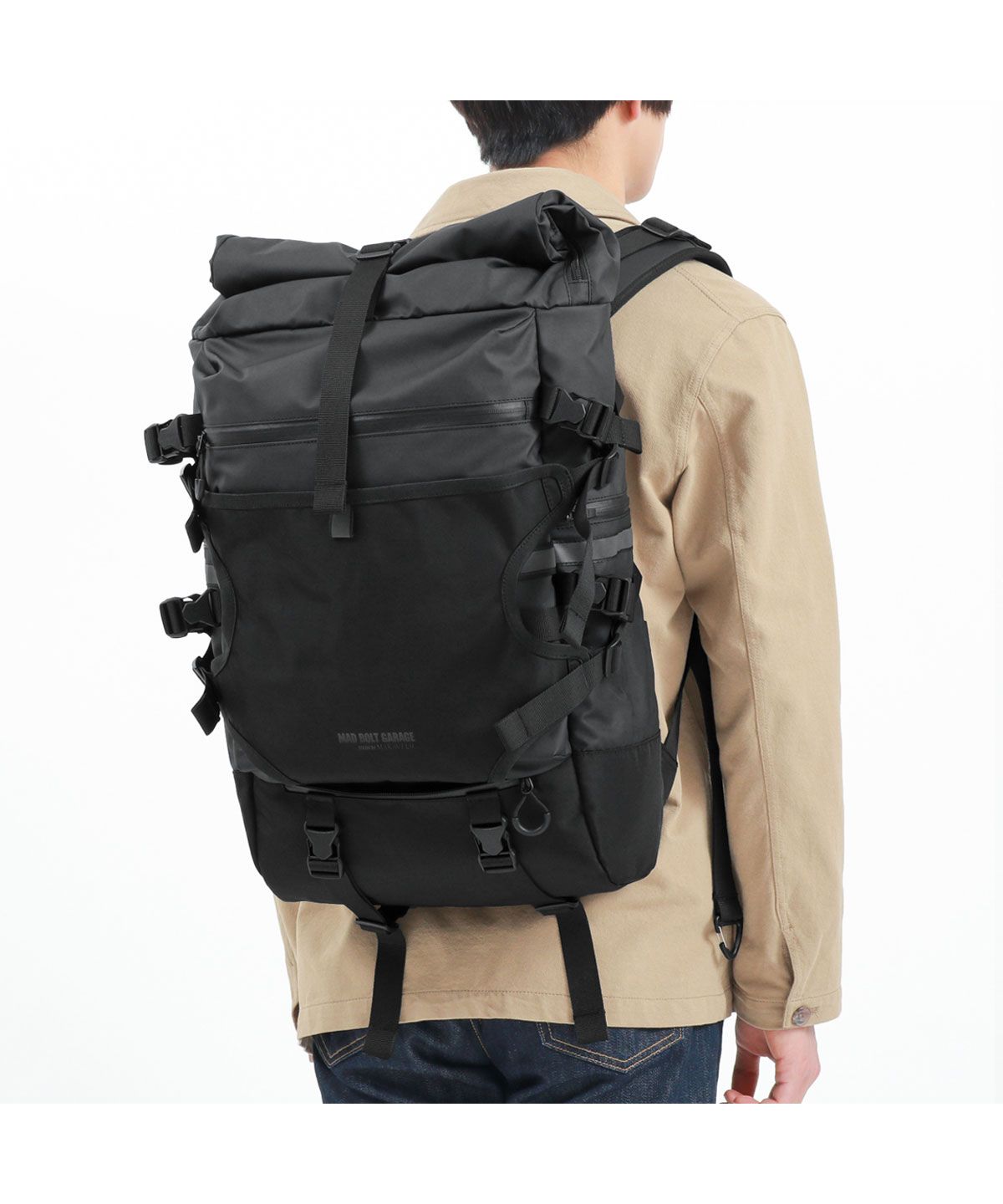 MBG Design by MAKAVELIC ROLL TOP DAYPACK マキャベリック リュック B4 大容量 撥水 自転車  MB21－10101