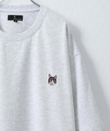 ZIP FIVE(ジップファイブ)/動物ワンポイント刺繍半袖Tシャツ/ネコ/イヌ/クマ/その他