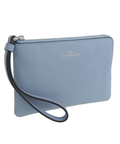 COACH(コーチ)/Coach コーチ CORNER ZIP WRISTLET ポーチ/シルバー