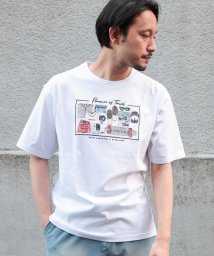 UNION STATION(ユニオンステーション)/刺繍プリントＴシャツ/コットン100%/ホワイト