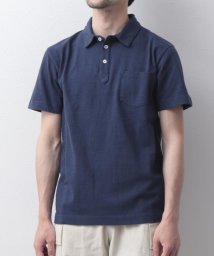 NOLLEY’S goodman(ノーリーズグッドマン)/【BARNS OUTFITTERS/バーンズ アウトフィッターズ】吊り編みPOLO ポロシャツ/ネイビー