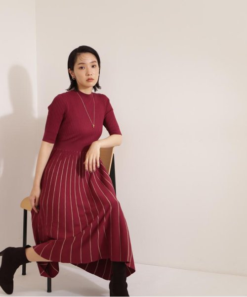 バイカラーニットワンピース ナチュラルビューティーベーシック Natural Beauty Basic Magaseek