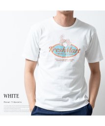  GENELESS(GENELESS)/半袖tシャツ メンズ tシャツ 綿100 クルーネック プリントtシャツ Uネック おしゃれ カットソー/ホワイト