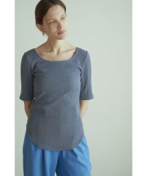 CLANE/RIB DEEP NECK TOPS/504780466