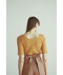 CLANE/RIB DEEP NECK TOPS/504780466