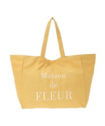 Maison de FLEUR(メゾンドフルール)/ブランドロゴ帆布ワイドトートバッグ/イエロー