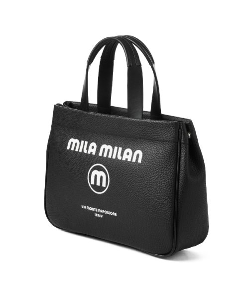 MILA MILAN(ミラミラン)/ミラミラン コルソ トートバッグ ミニトートバッグ ハンドバッグ メンズ レディース ブランド ファスナー付き mila milan 250501/ブラック