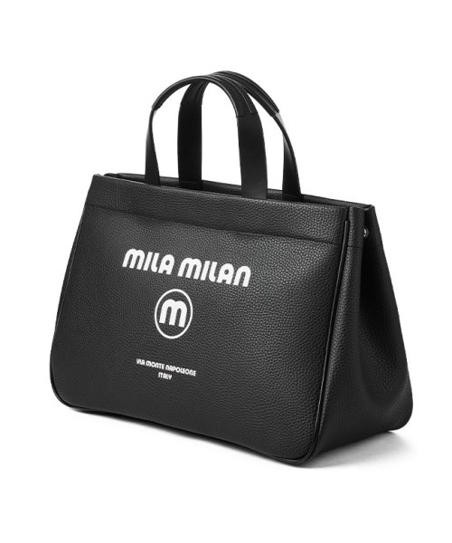MILA MILAN(ミラミラン)/ミラミラン コルソ トートバッグ ミニトートバッグ ハンドバッグ メンズ レディース ブランド ファスナー付き A4 mila milan 250502/ブラック